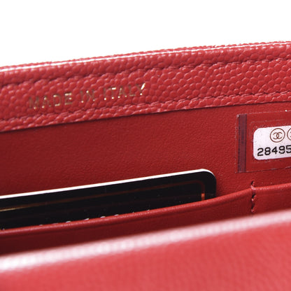 Chanel Caviar Quilted Classic Phone Holder Red 9 of 12