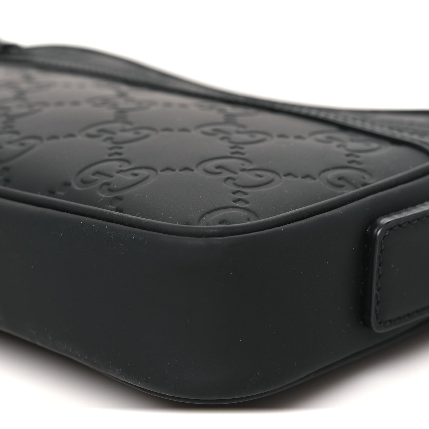 Rubber Effect Monogram GG Crossbody Bag Black