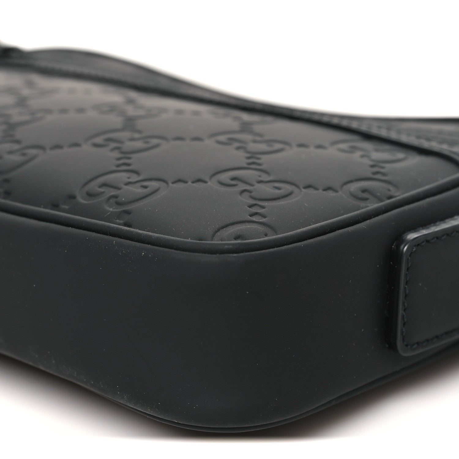 Gucci Rubber Effect Monogram GG Crossbody Bag Black 10 of 10