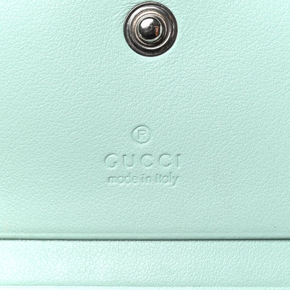 Gucci Calfskin Matelasse GG Marmont Mini Wallet On Chain Water Green 7 of 11