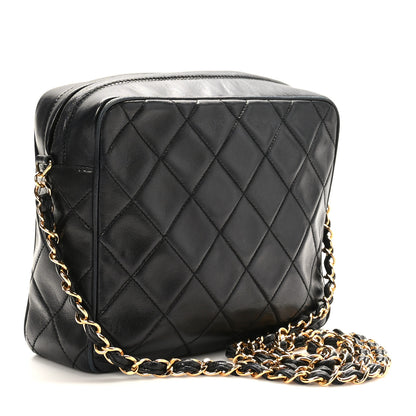 Chanel Lambskin Quilted Camera Case Black 3 of 9