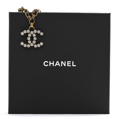 Chanel Crystal Chain Link CC Necklace Gold 6 of 6