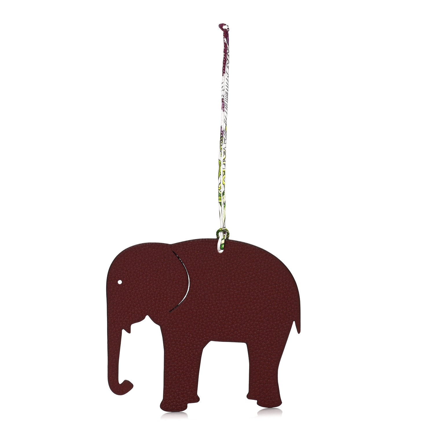 Hermes Epsom Togo Petit H Elephant Bag Charm Black Rouge H 1 of 4