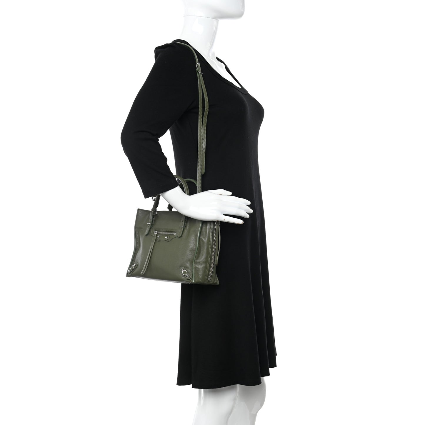 Calfskin Papier Mini A4 Tote Green