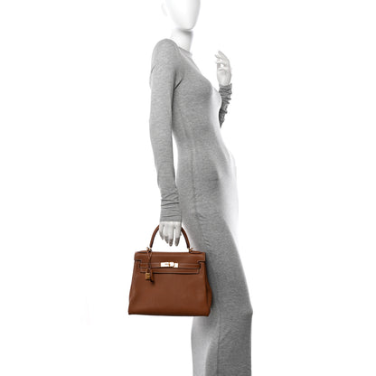 Hermes Togo Kelly Retourne 28 Gold 2 of 11