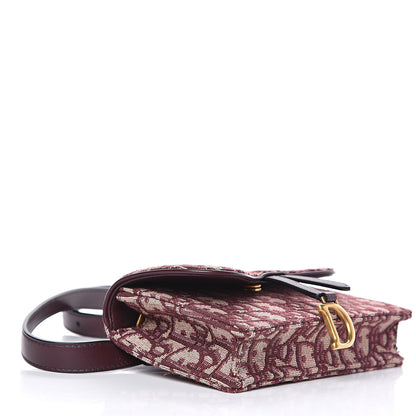 Christian Dior Oblique Saddle Belt Bag Bordeaux 4 of 9