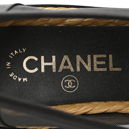 Chanel Mesh Satin CC Loafers 39 Black 7 of 13