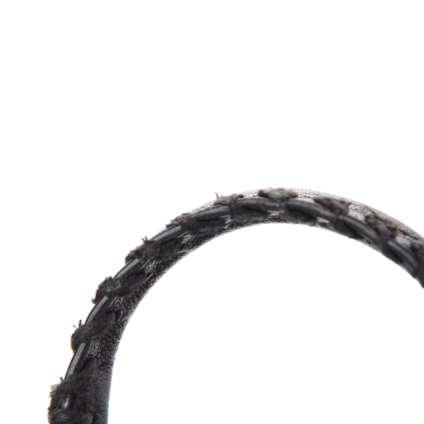 Chevre Silver Metallic Edge Hardware Mini City Black