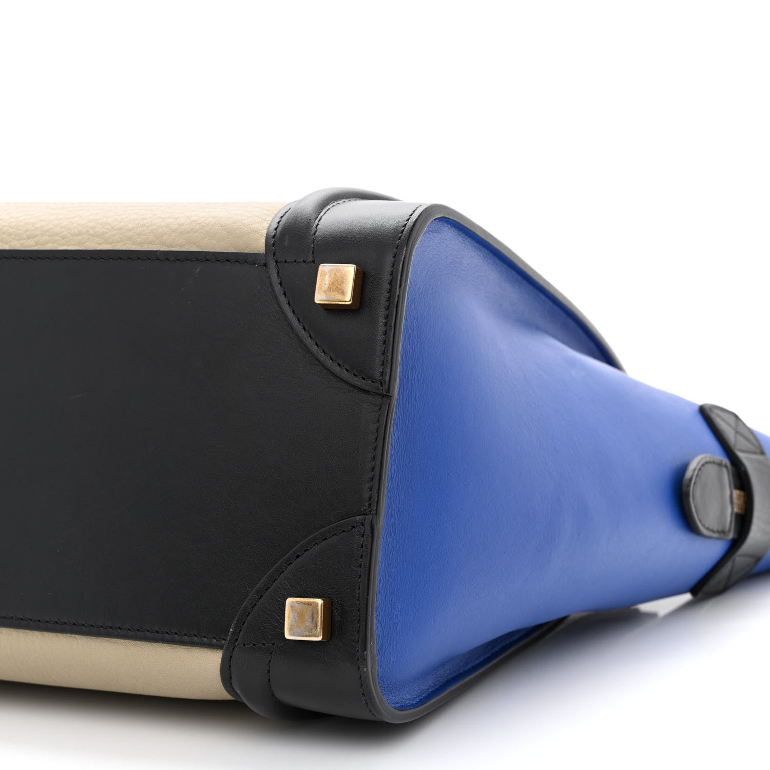 Celine Elephant Calfskin Suede Micro Tri-Color Luggage Sand 9 of 10