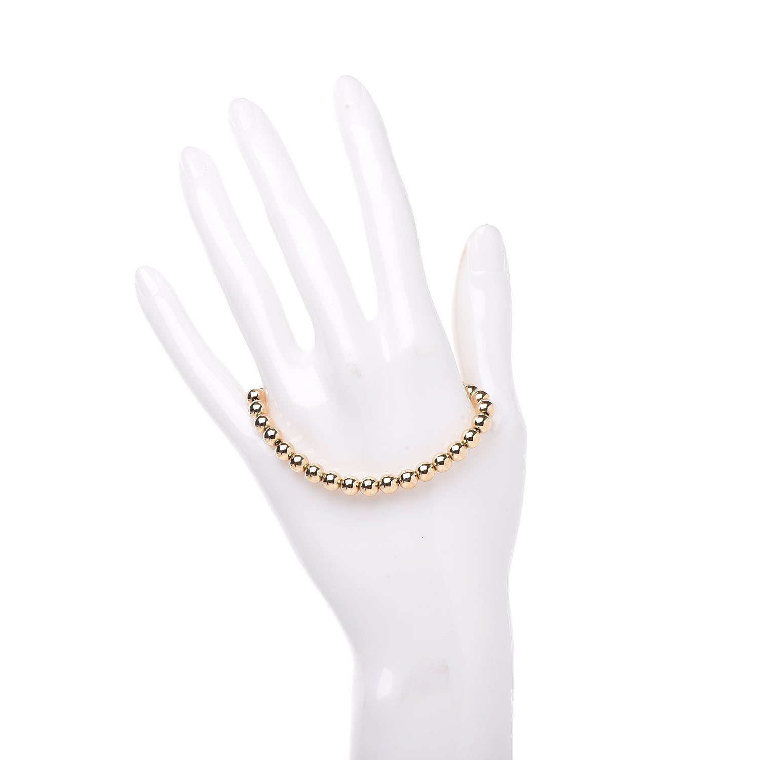 Tiffany 18K Yellow Gold 5.5mm HardWear Ball Bracelet 2 of 6