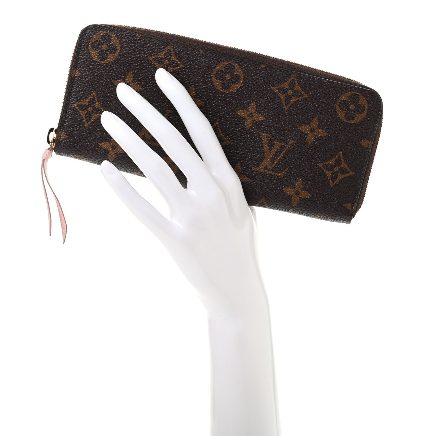 Monogram Clemence Wallet Rose Ballerine