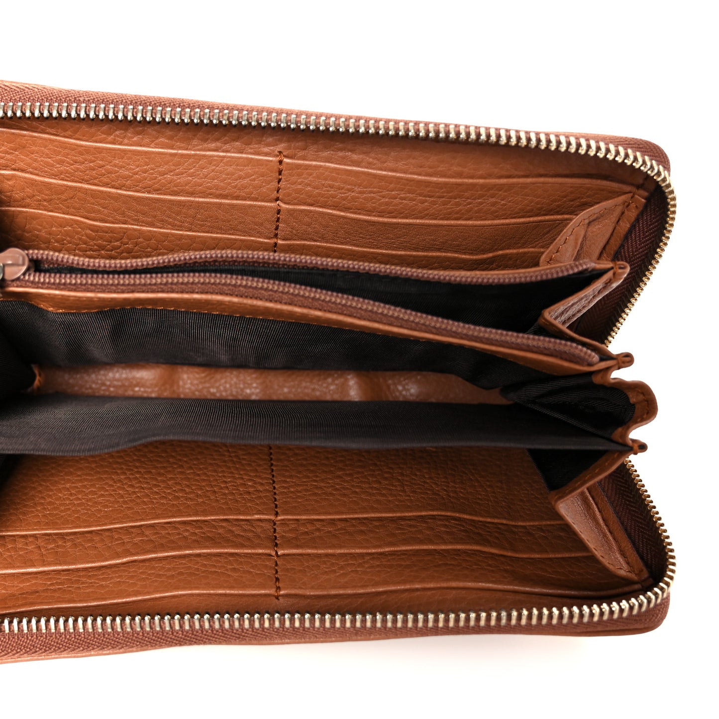 Pebbled Calfskin Soho Zip Around Wallet Dusty Blush