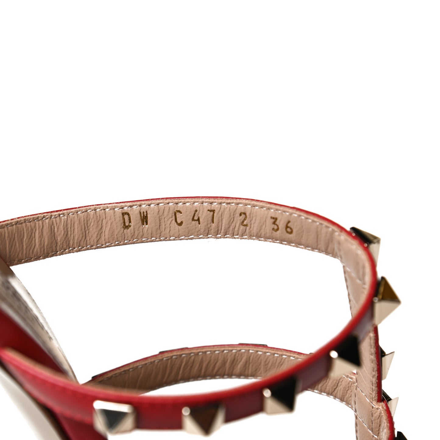 Calfskin Rockstud 60mm Caged Slide Sandals 36 Rosso Valentino