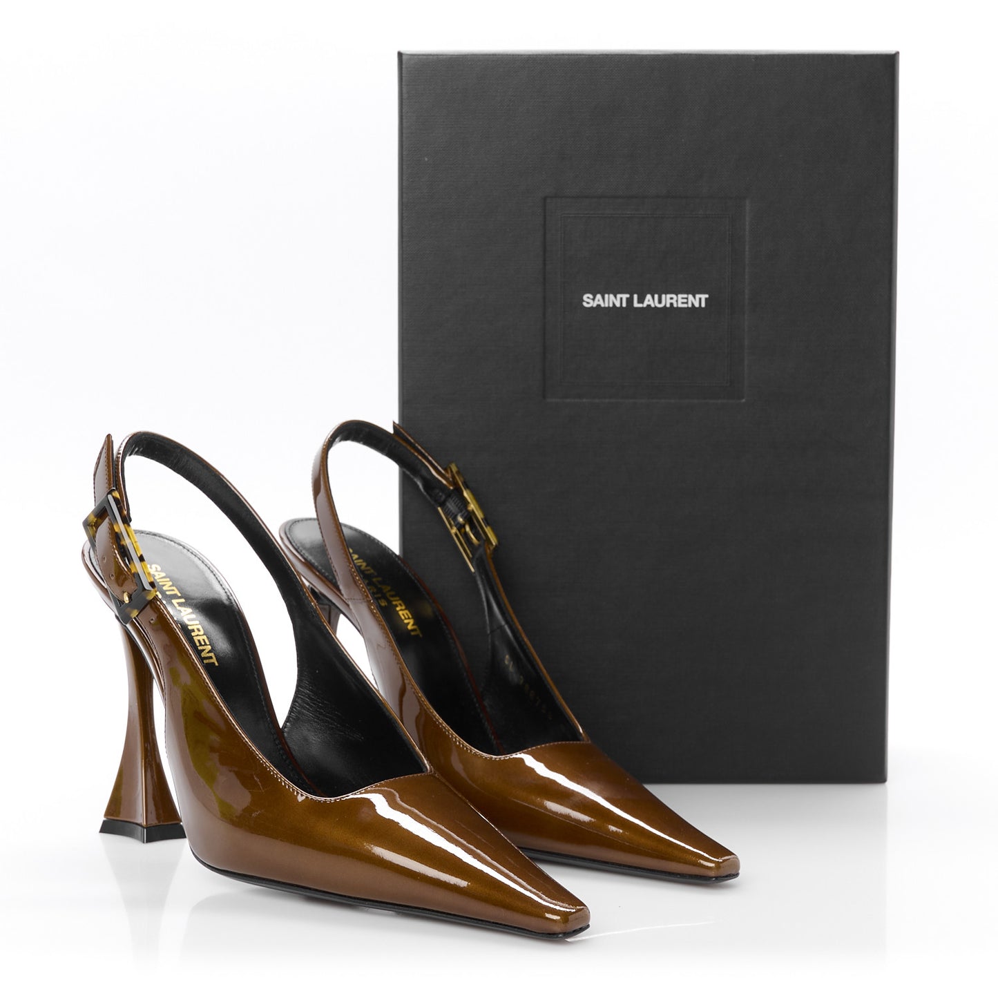 Vernice Gloss Dune 110 Slingback Pumps 38 Burnished Wood