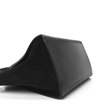 Celine Drummed Calfskin Suede Small Trapeze Black 9 of 10