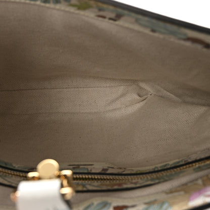 Gucci New Shangai Calfskin Tiger Savanah Small Jackie 1961 Hobo Chalky White Multicolor 5 of 12