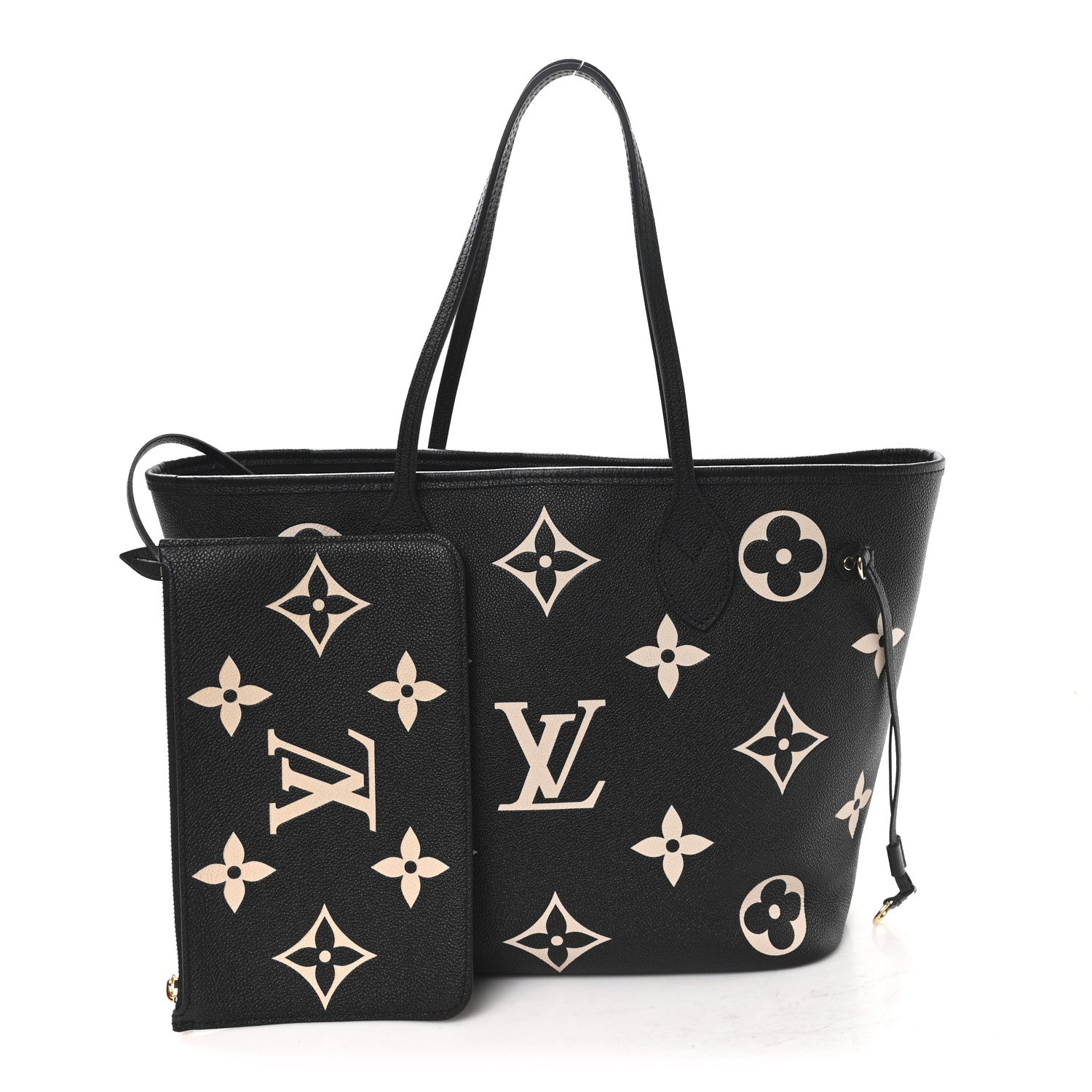 Louis Vuitton Empreinte Monogram Giant Neverfull MM Black Beige 3 of 10