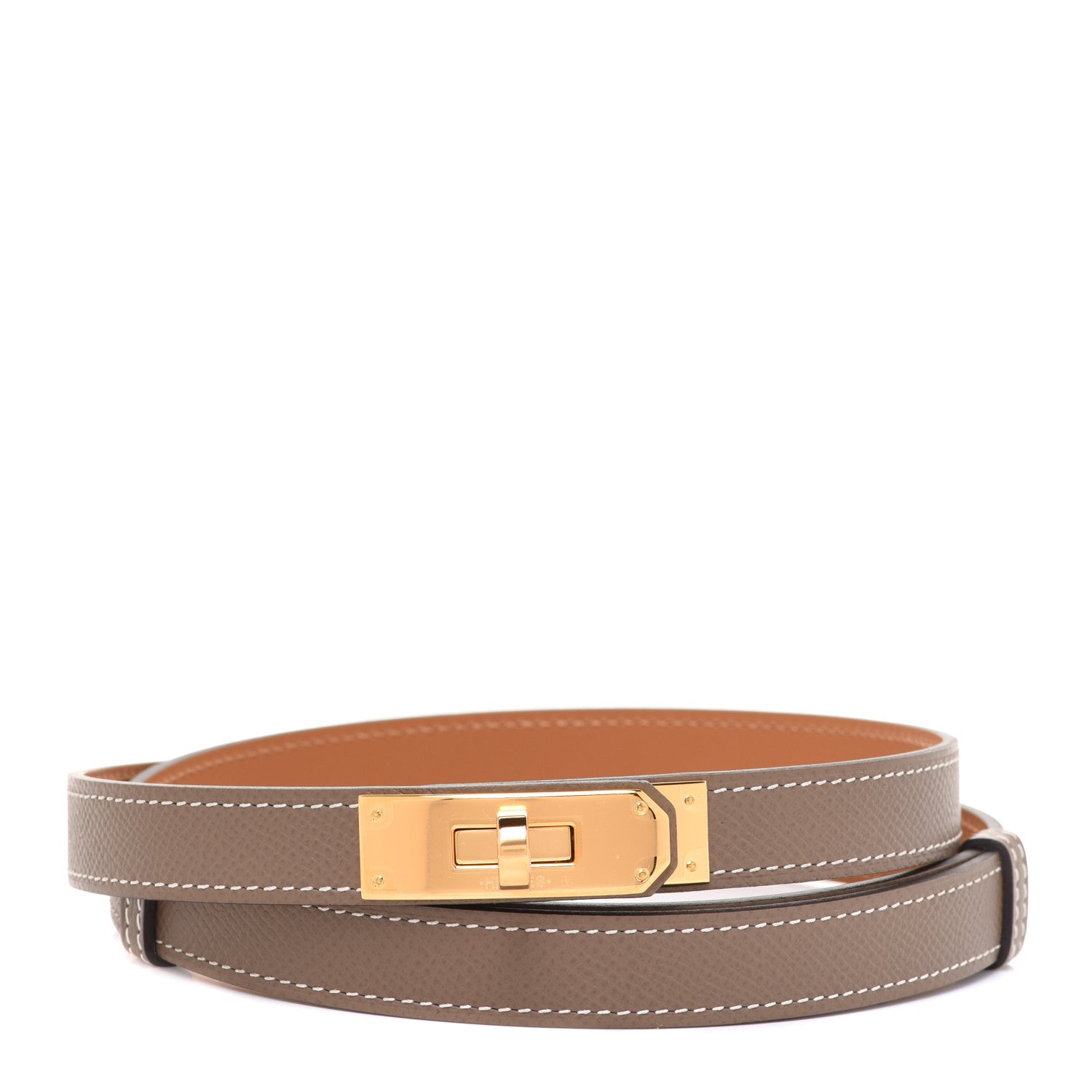 Hermes Epsom Kelly Belt Etoupe 1 of 5