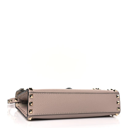 Valentino Garavani Pebbled Calfskin Medium Rockstud Flip Lock Crossbody Bag Poudre 4 of 8