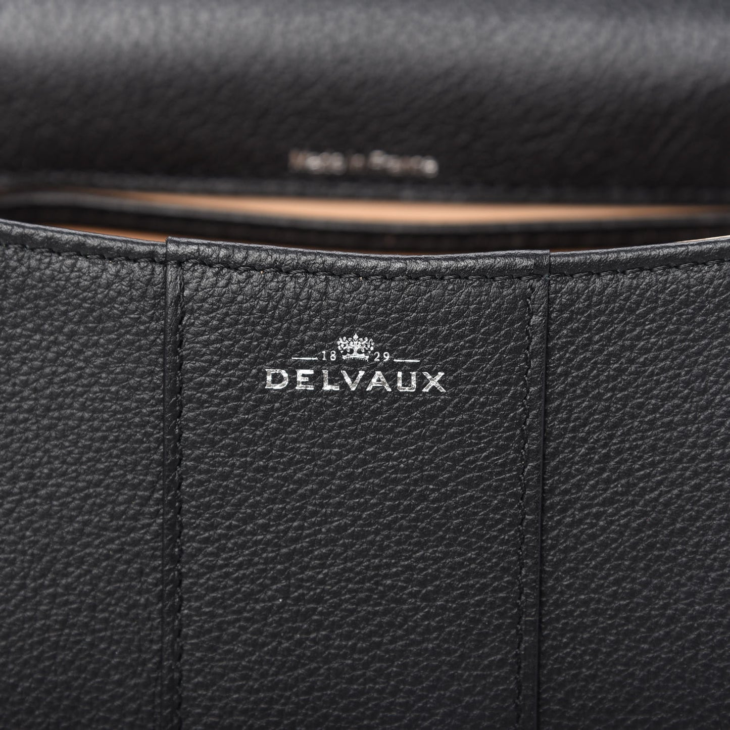 Grained Calfskin Mini Brillant Satchel Black