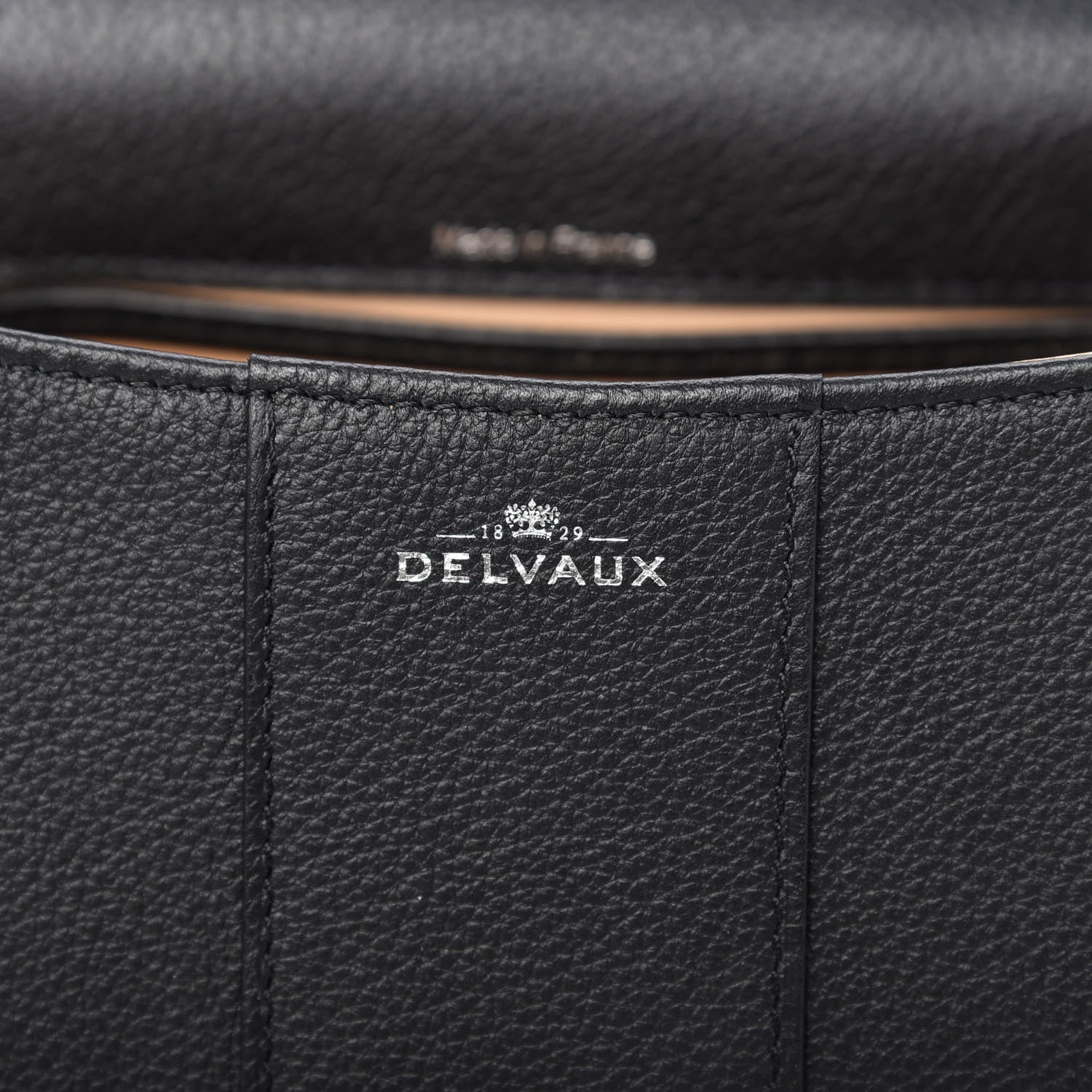Delvaux Grained Calfskin Mini Brillant Satchel Black 8 of 10