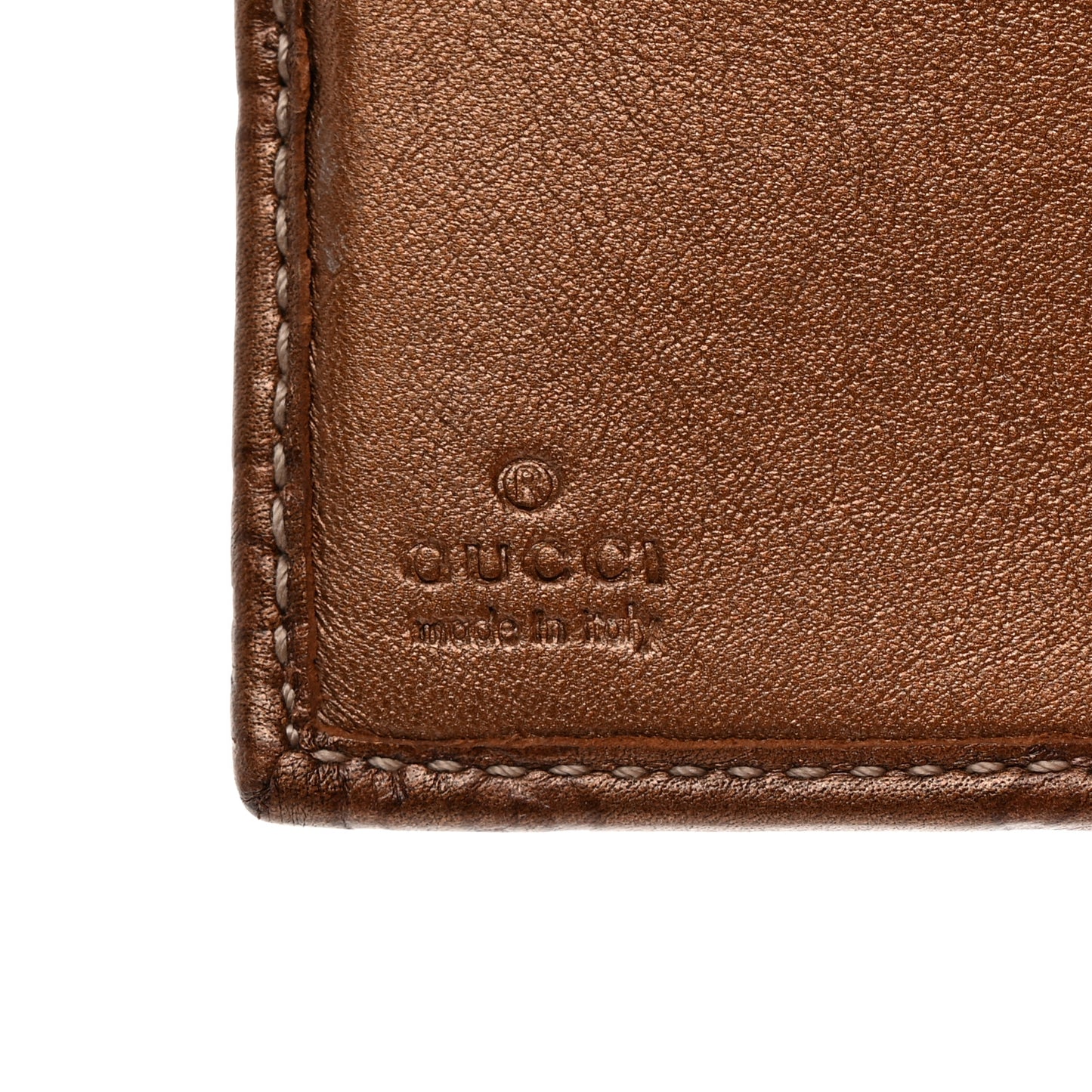Guccissima Twins French Wallet Bronze