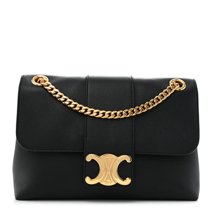 Celine Supple Calfskin Medium Victoire Black 1 of 13