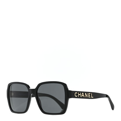 Chanel Acetate Polarized Square Sunglasses 5408 Black 1 of 7