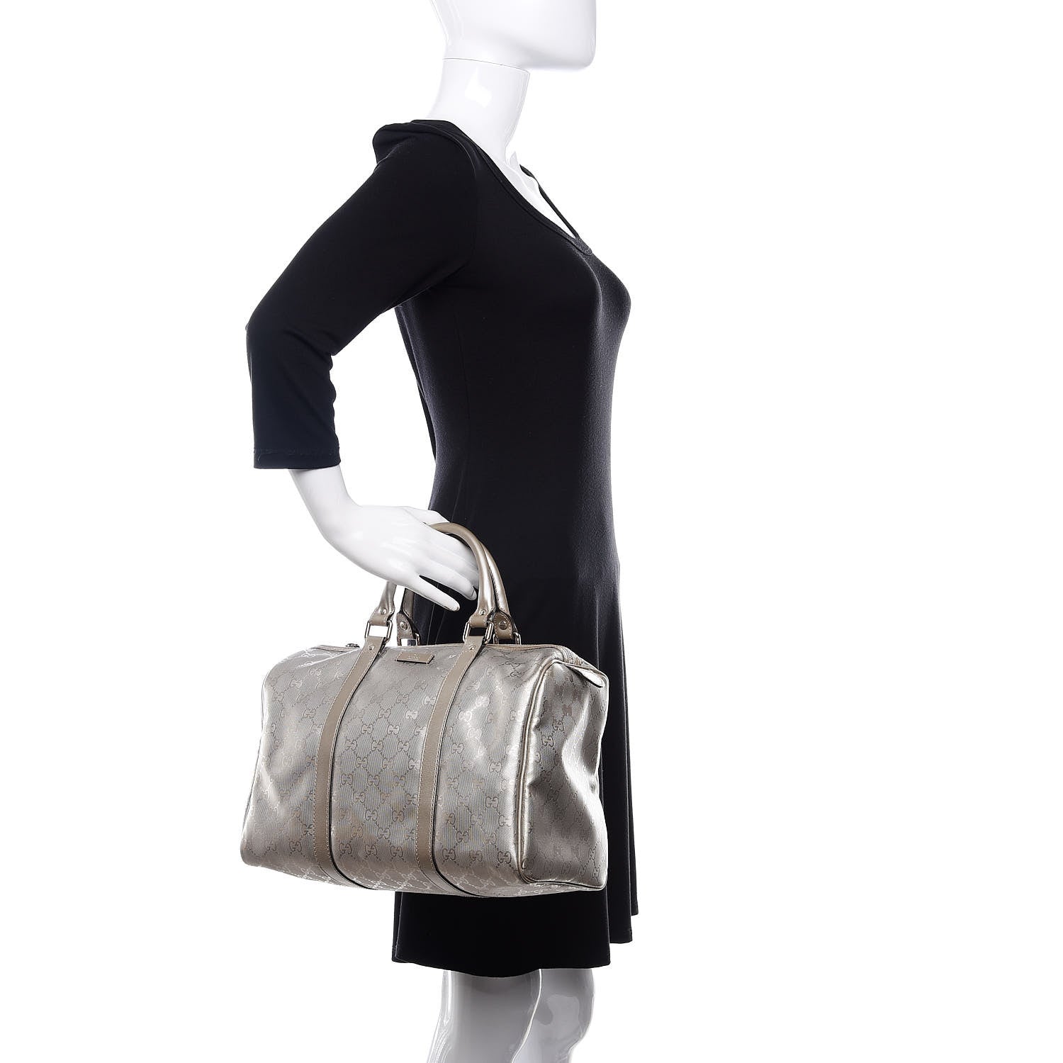 Gucci Imprime Monogram Medium Joy Boston Silver 2 of 11