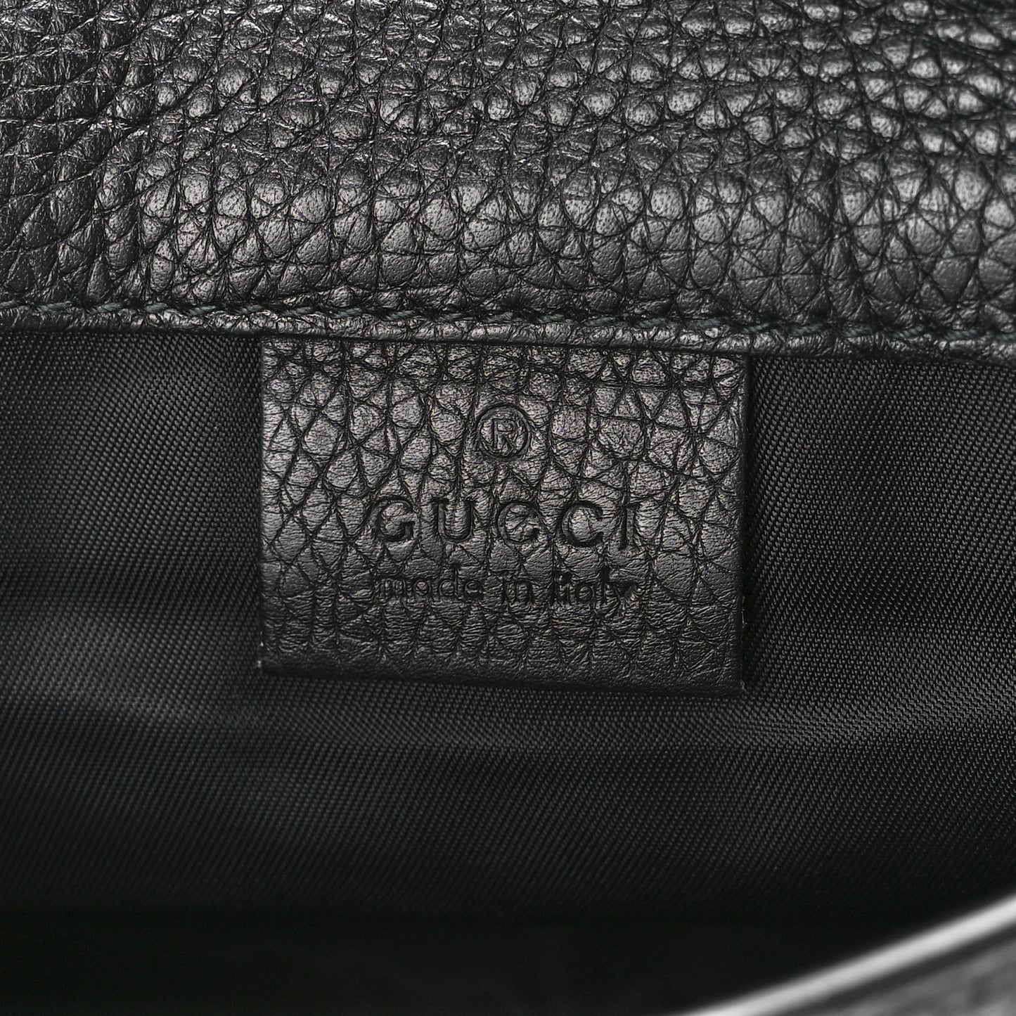 Pebbled Calfskin Soho Flap Belt Bag Black