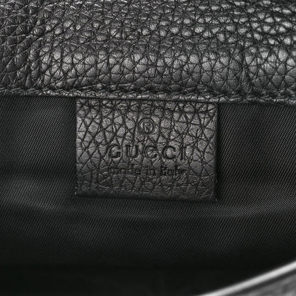 Gucci Pebbled Calfskin Soho Flap Belt Bag Black 6 of 11