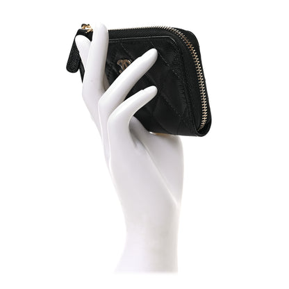 Chanel Caviar Quilted Zipped Key Holder Case Black 2 of 6