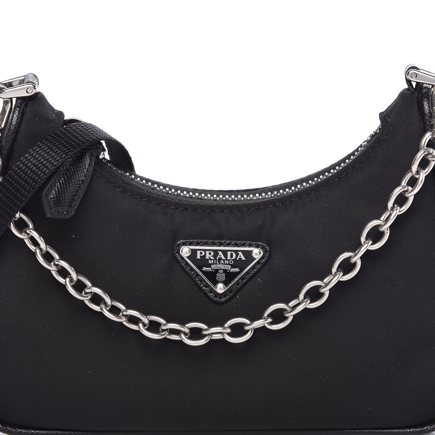 Prada Tessuto Nylon Mini Re-Edition 2000 Shoulder Bag Black 9 of 9