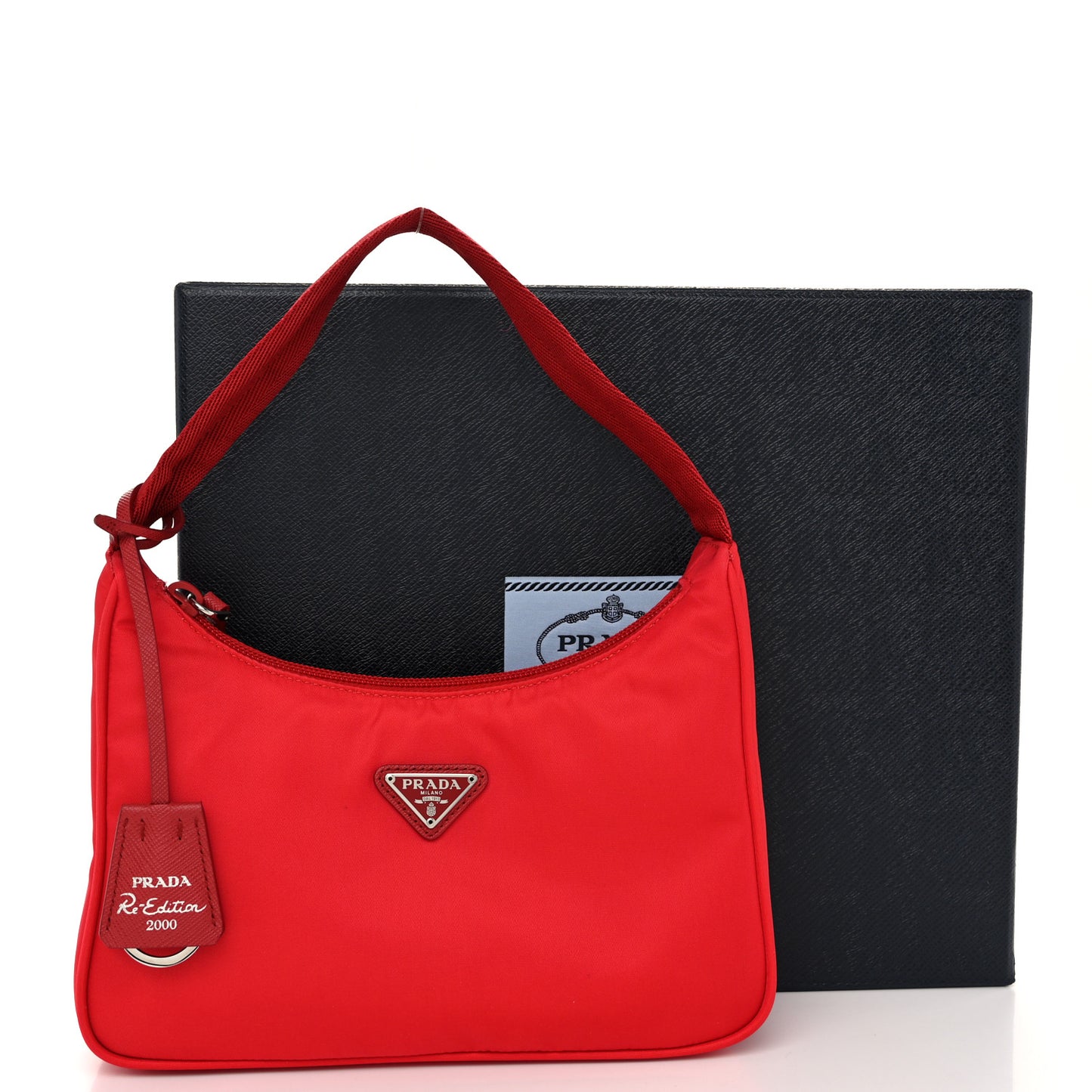 Tessuto Nylon Mini Re-Edition 2000 Bag Rosso