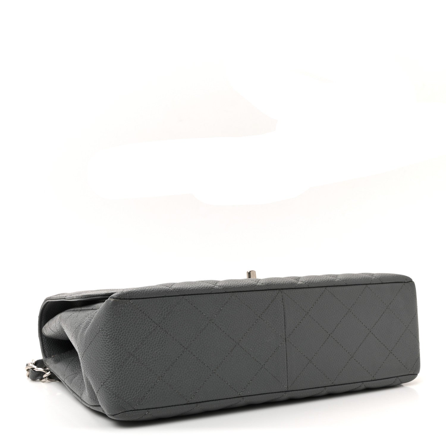 Chanel Caviar Quilted Jumbo Single Flap Grey 4 of 10
