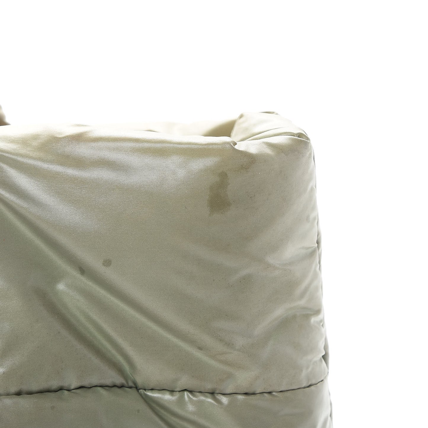 Nylon Quilted Small Coco Cocoon Reversible Tote Gray