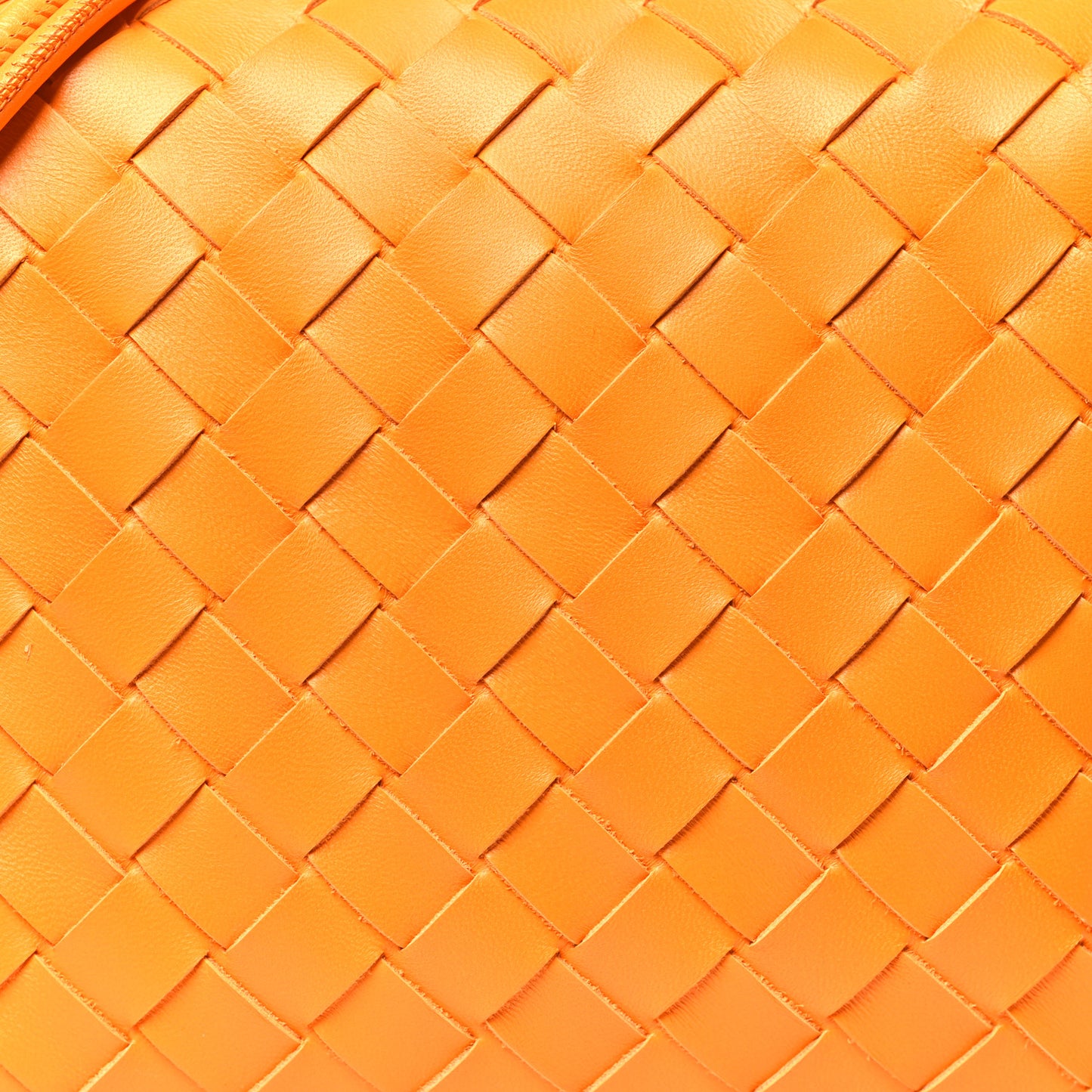 Nappa Intrecciato Small Loop Camera Bag Tangerine