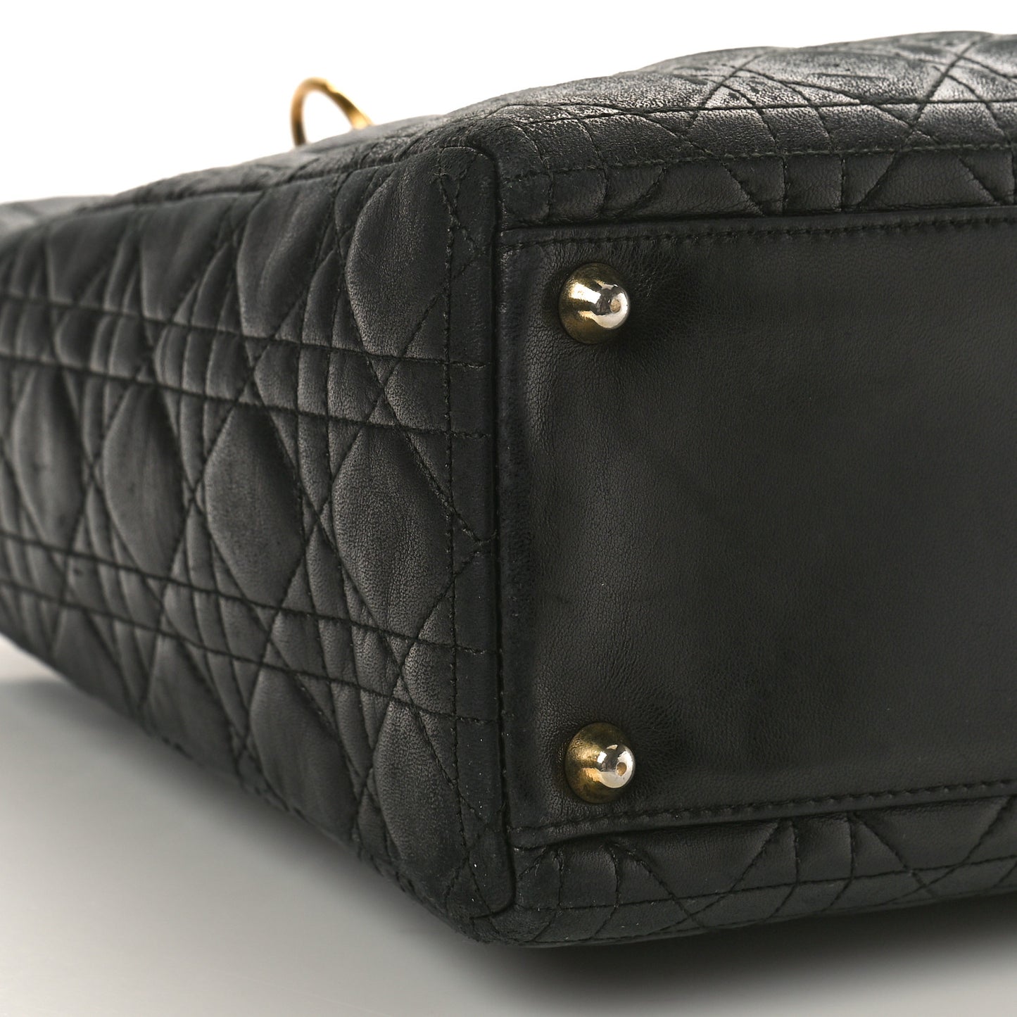 Lambskin Cannage Large Lady Dior Black