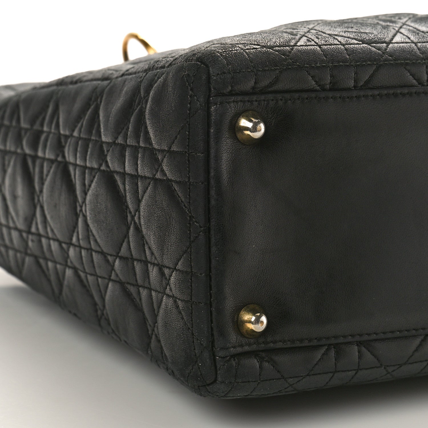 Christian Dior Lambskin Cannage Large Lady Dior Black 9 of 16