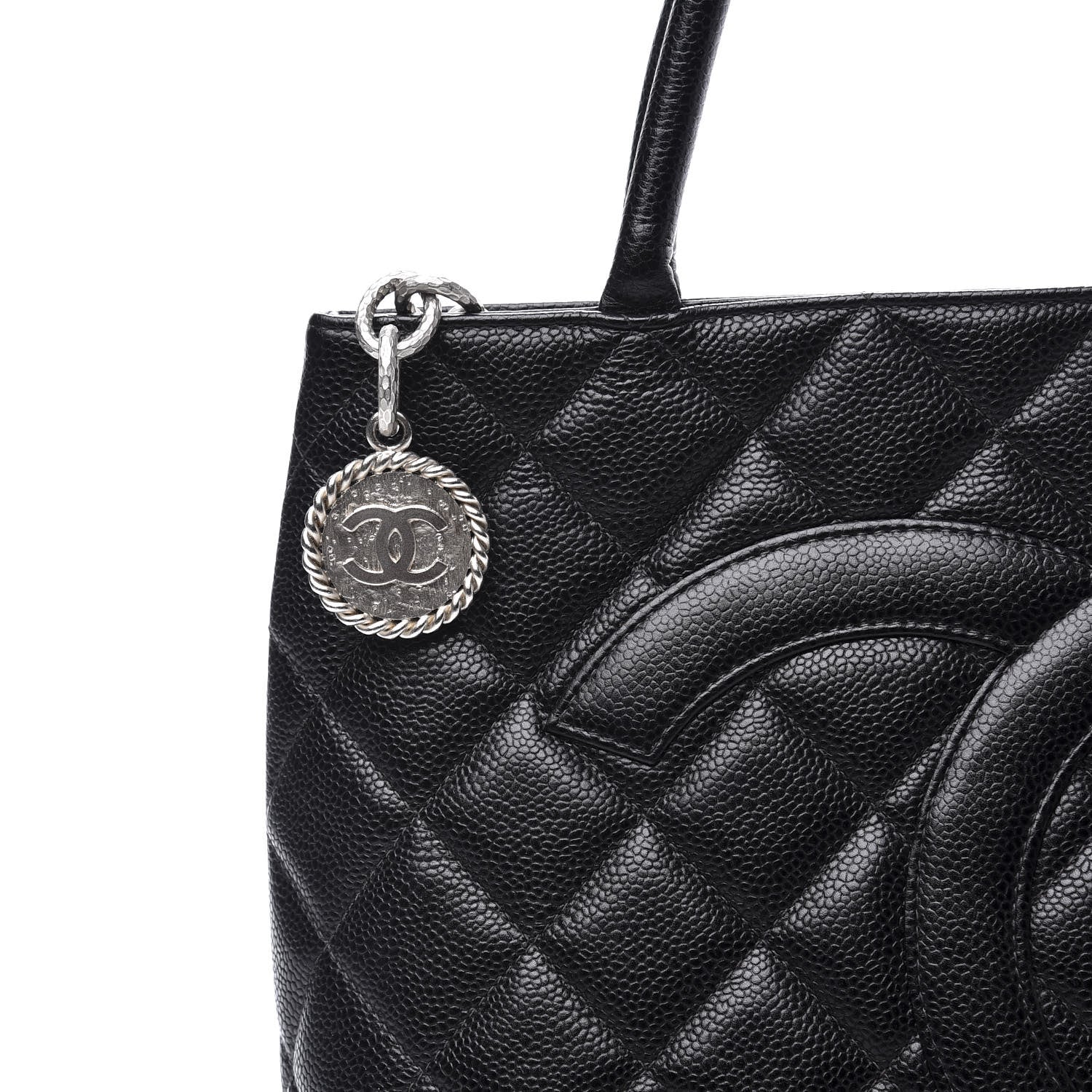 Chanel Caviar Quilted Medallion Tote Black 9 of 10