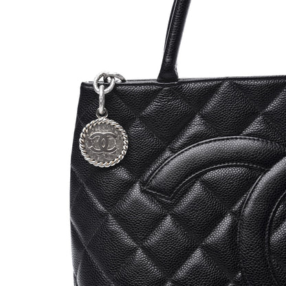 Chanel Caviar Quilted Medallion Tote Black 9 of 10
