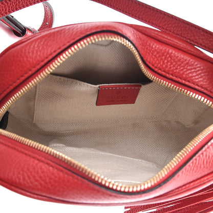 Gucci Pebbled Calfskin Small Soho Disco Bag Tabasco Red 5 of 7
