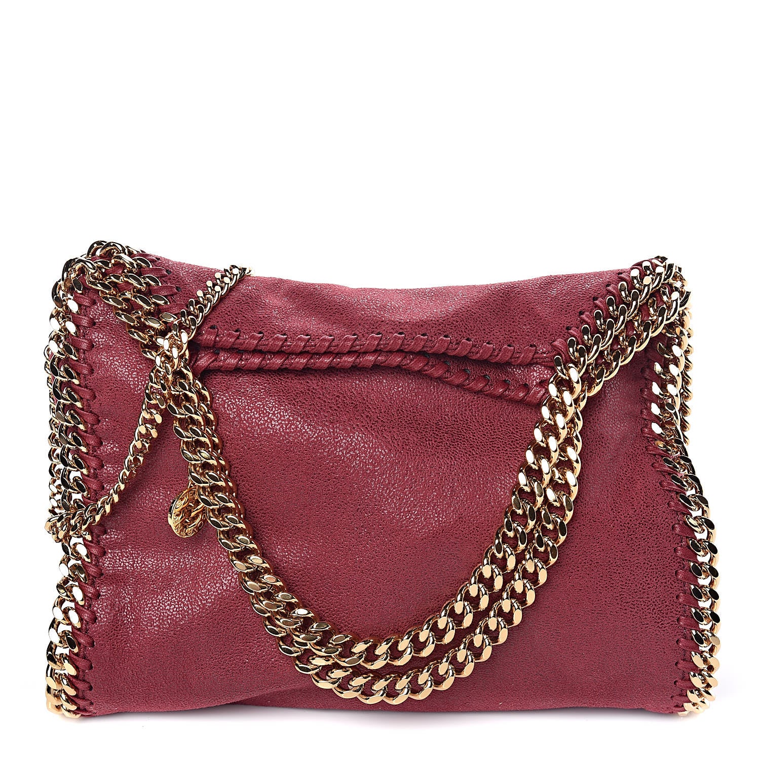 Stella McCartney Shaggy Deer Mini Falabella Fold Over Tote Plum 1 of 10