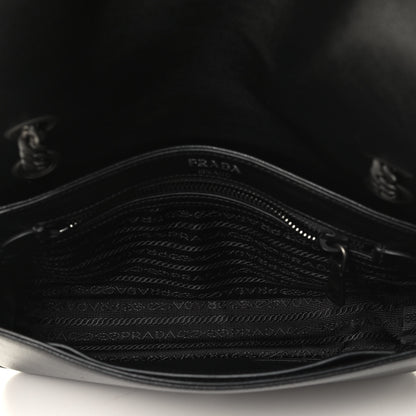 Prada Glace Calfskin Studded Crossbody White Black 4 of 4