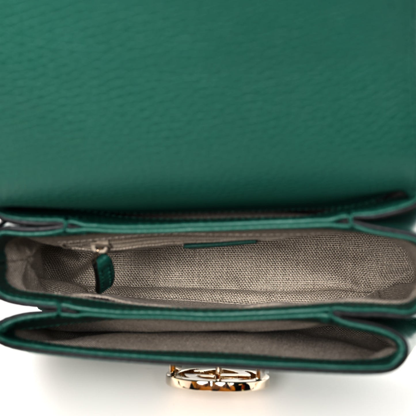 Dollar Calfskin Interlocking G Crossbody Bag Emerald