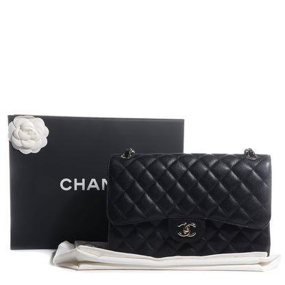 Chanel Caviar Quilted Jumbo Double Flap Black 10 of 10