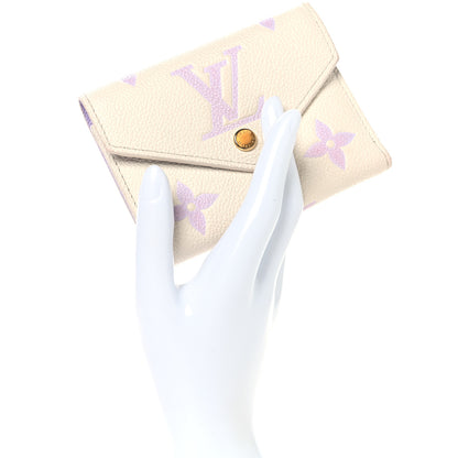 Louis Vuitton Empreinte Monogram Giant Victorine Wallet Latte Bubble Tea 2 of 9