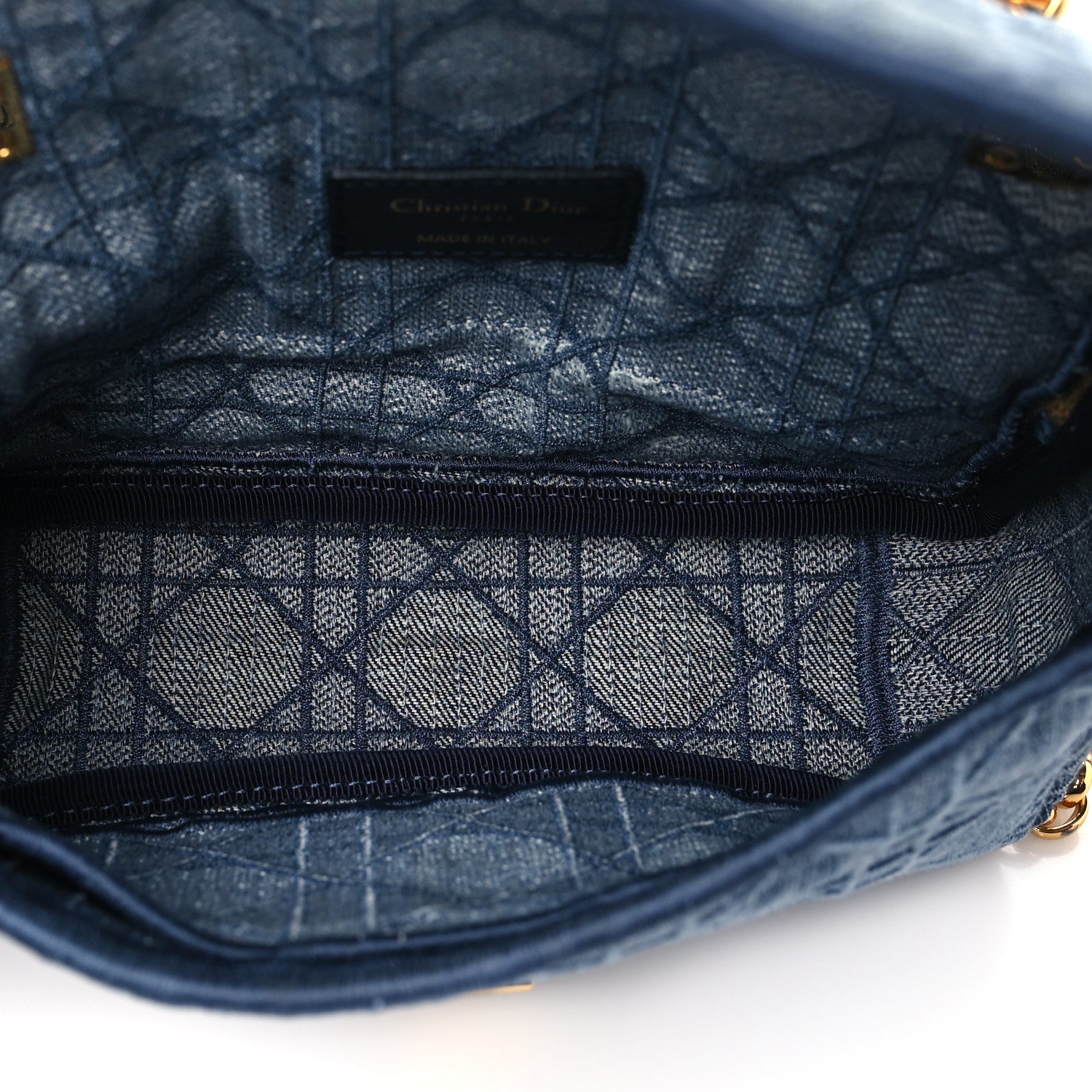 Christian Dior Denim Cannage Small Caro Bag Blue 1635569
