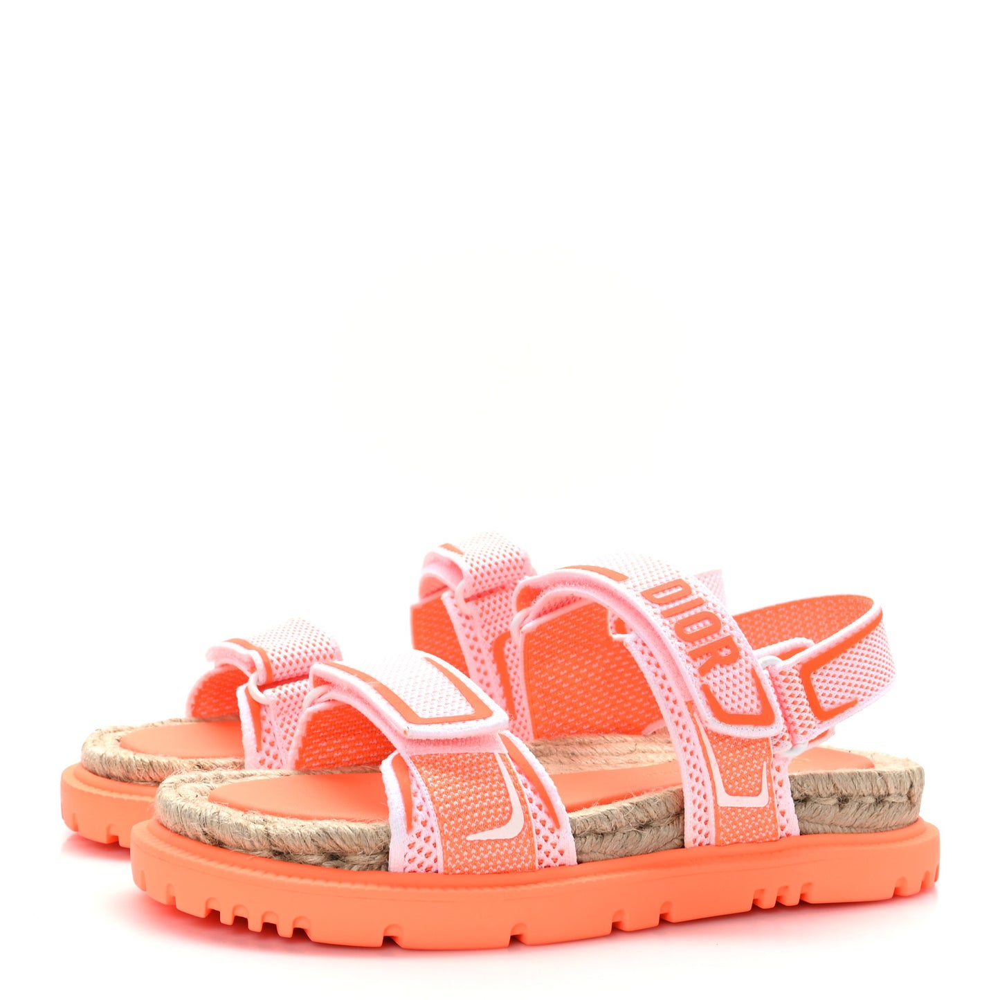 Technical Knit Jute Dioract 10mm Sandals 37.5 White Orange