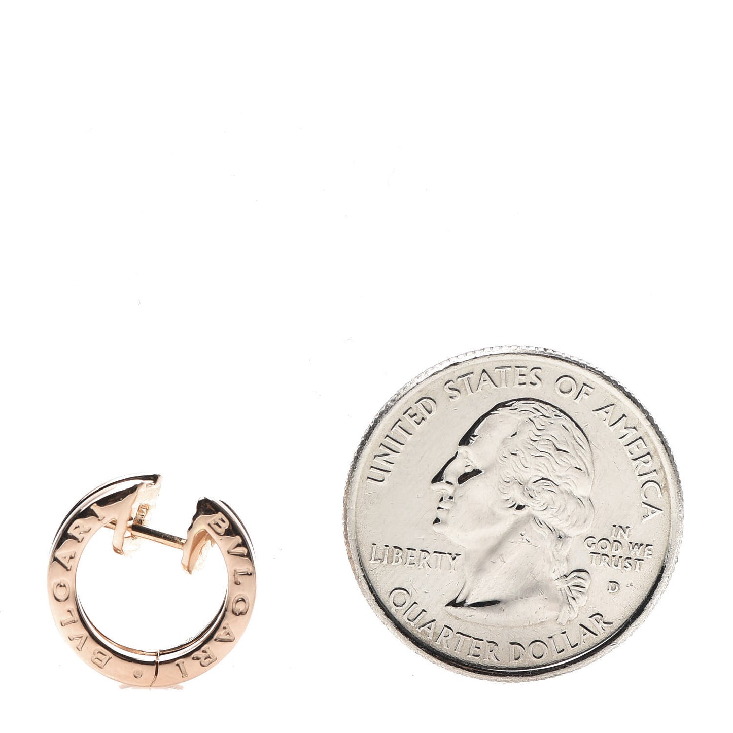 18K Rose Gold Small B.Zero1 Hoop Earrings